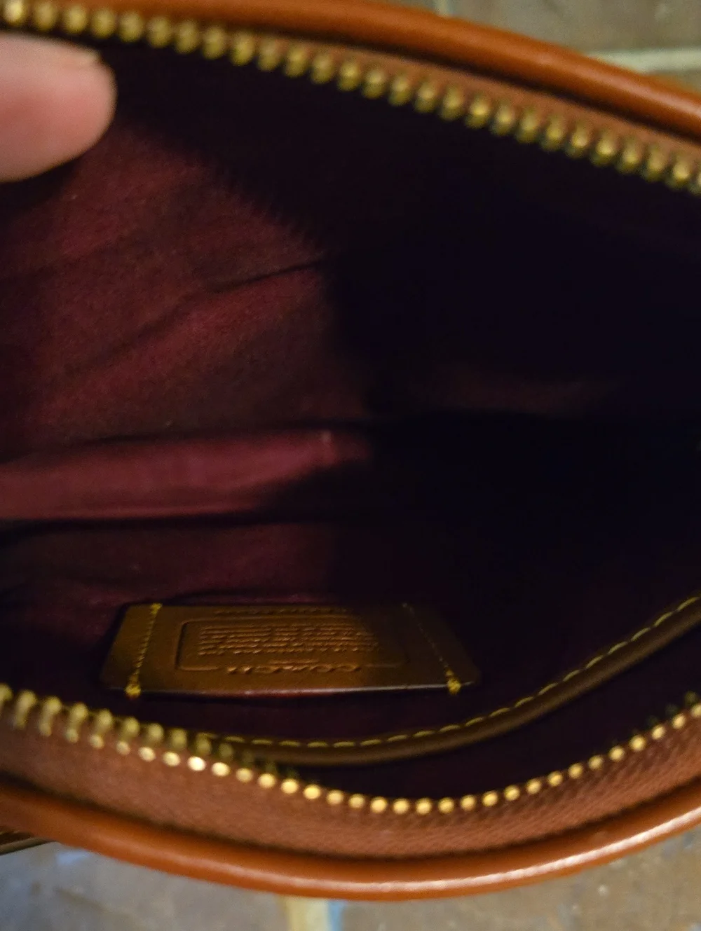 COACH Signature Kitt Messenger Brown Crossbody